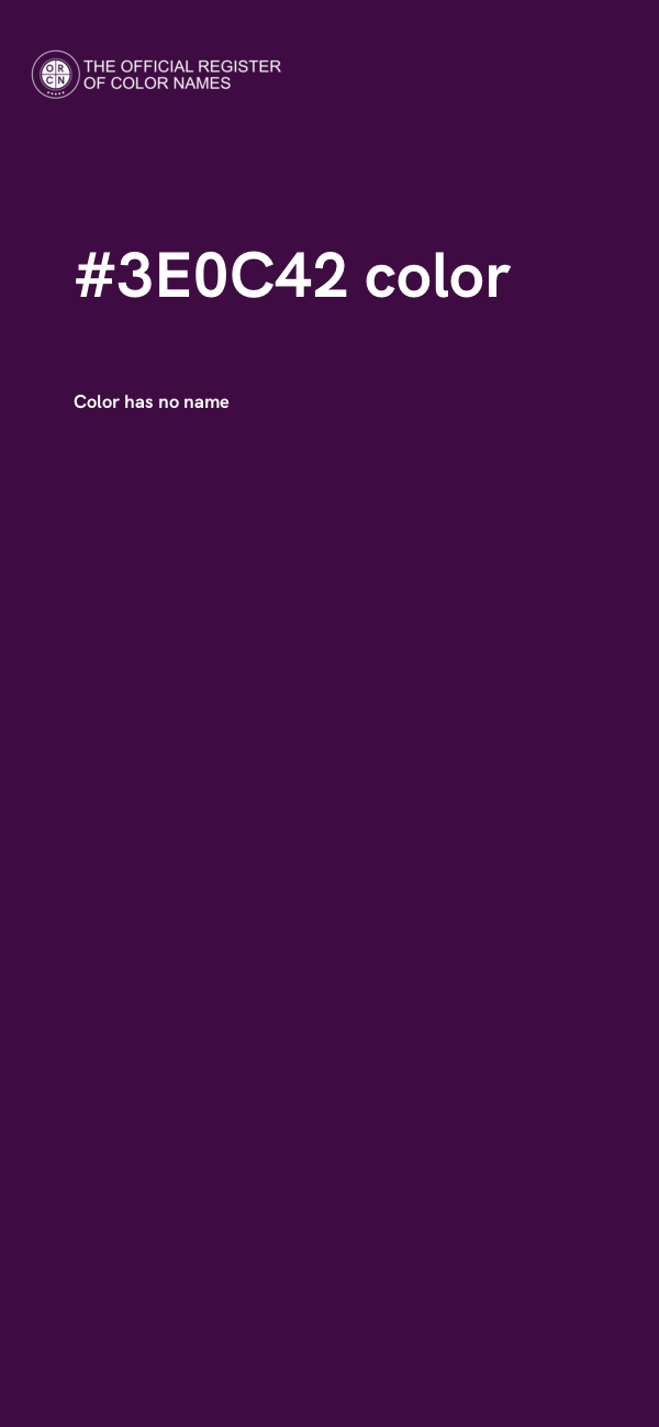 #3E0C42 color image