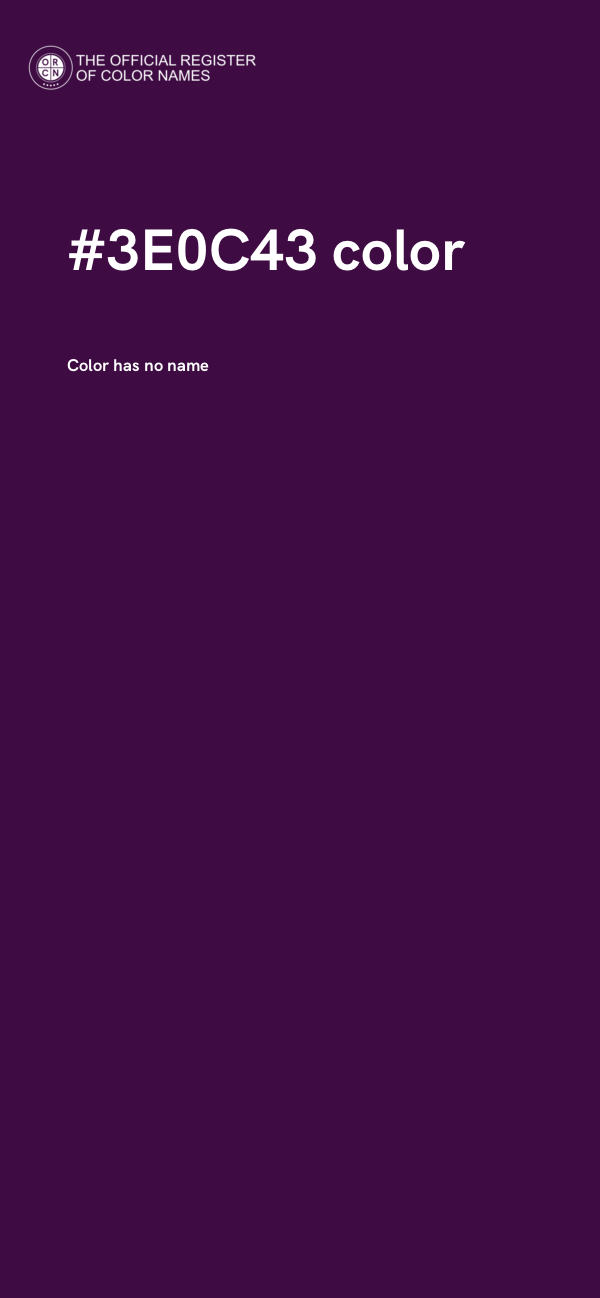 #3E0C43 color image