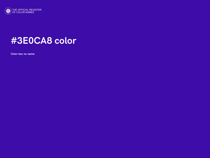 #3E0CA8 color image