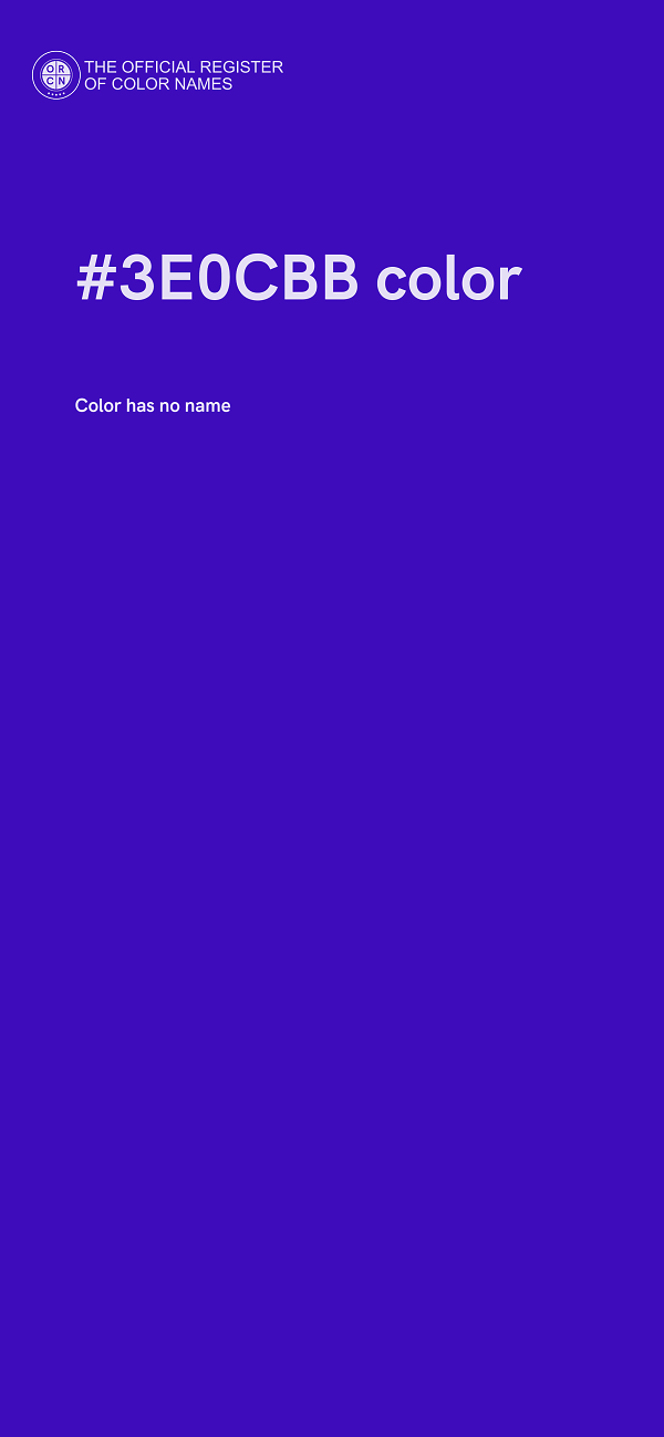 #3E0CBB color image