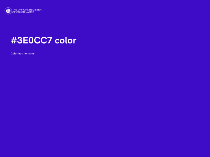 #3E0CC7 color image