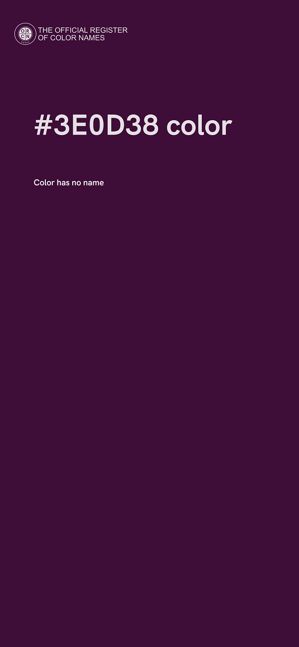 #3E0D38 color image