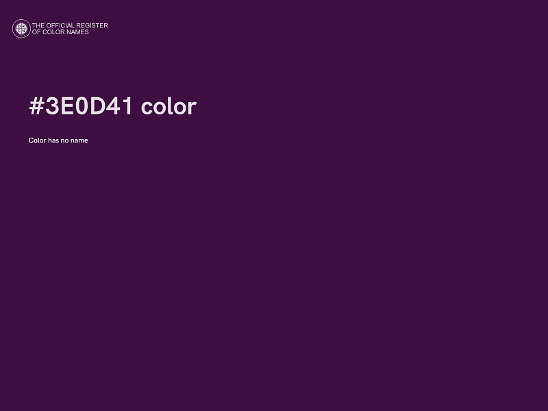 #3E0D41 color image