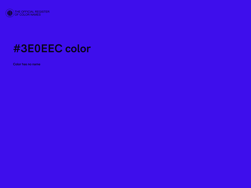 #3E0EEC color image