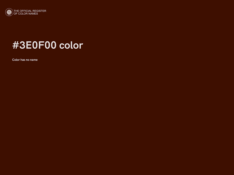 #3E0F00 color image