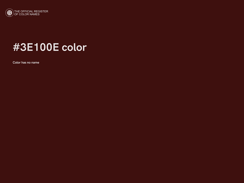 #3E100E color image