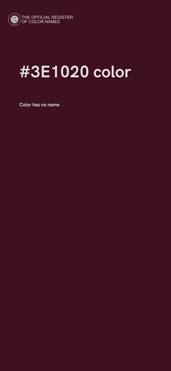 #3E1020 color image