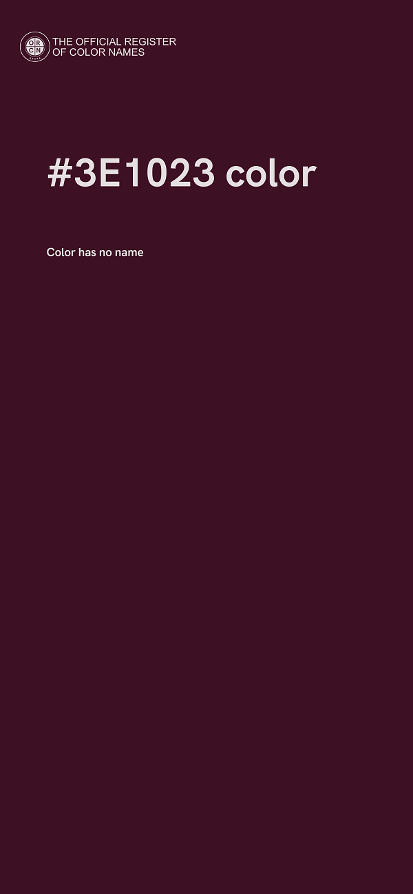 #3E1023 color image