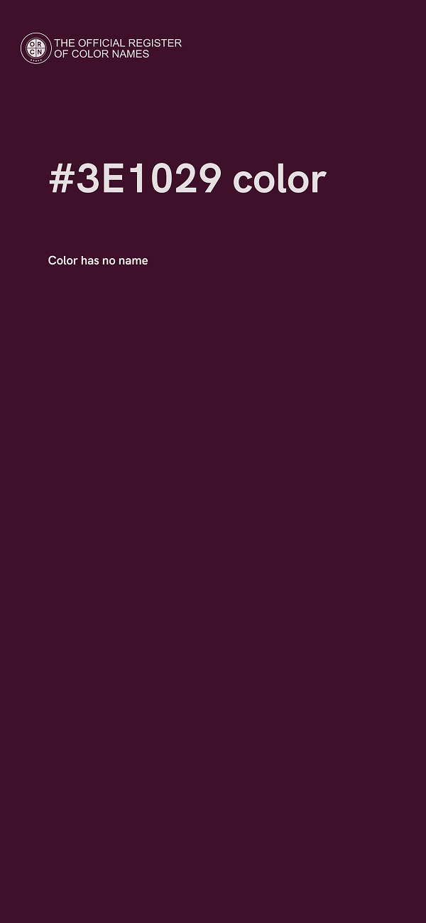 #3E1029 color image