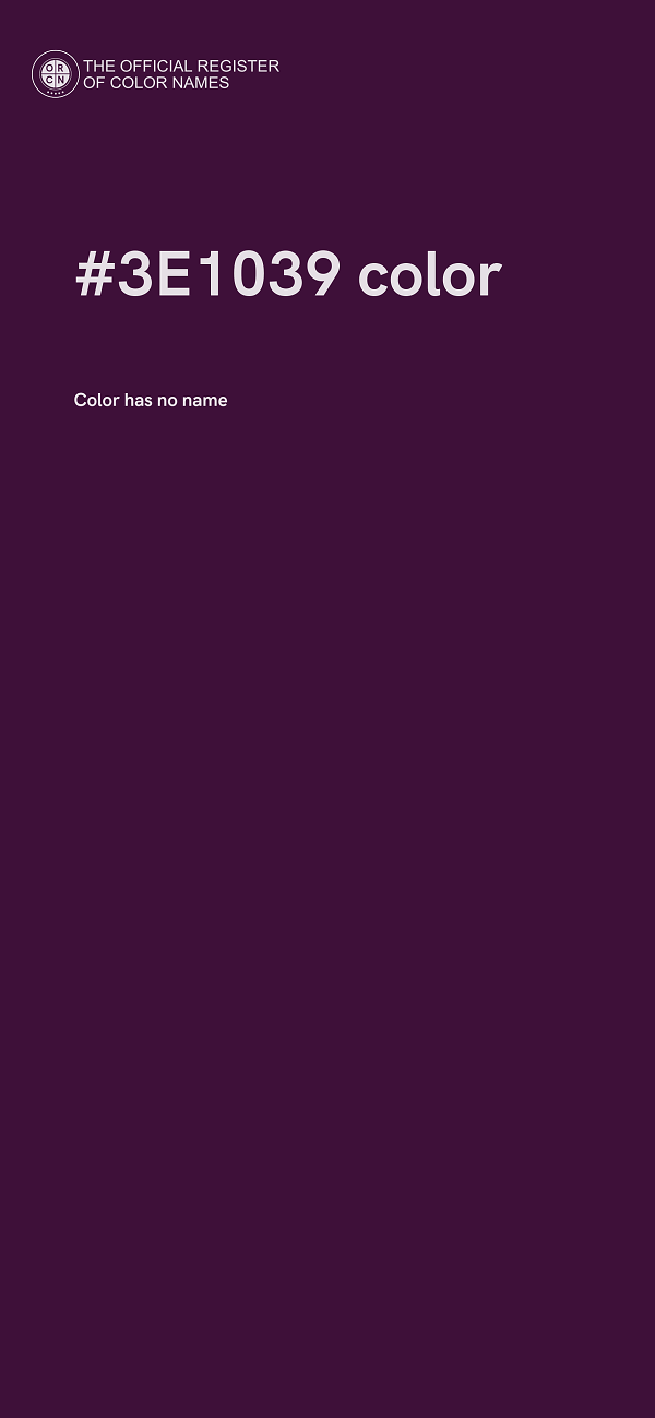 #3E1039 color image