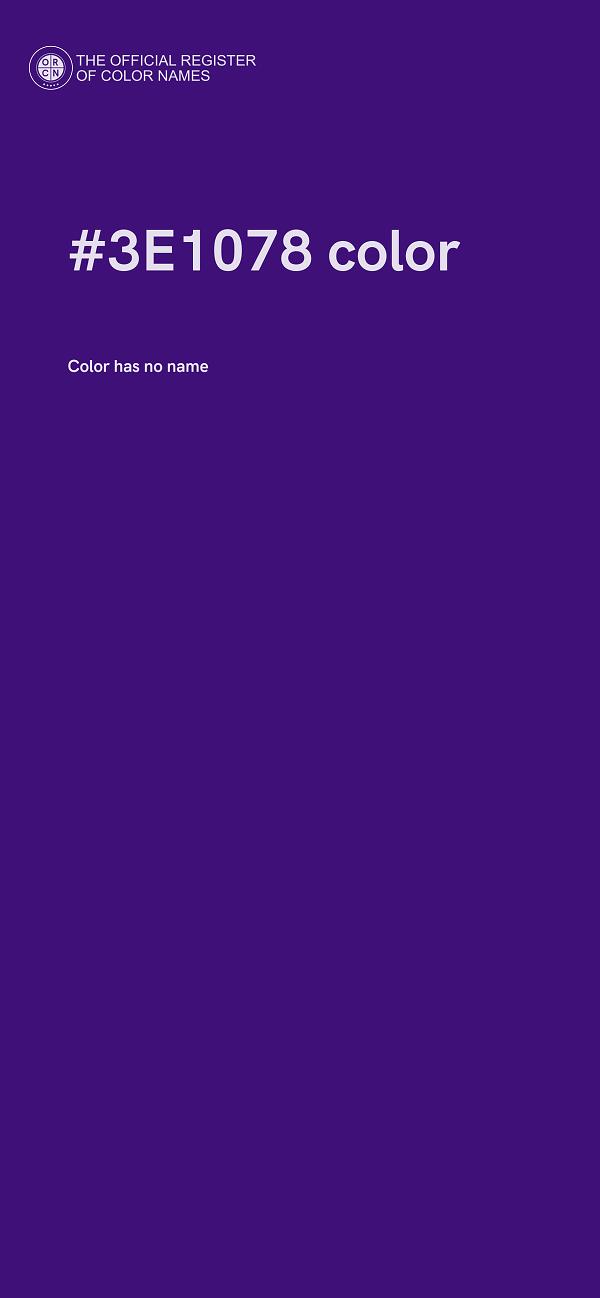 #3E1078 color image