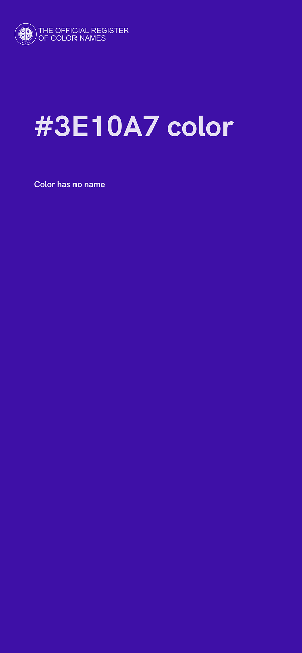 #3E10A7 color image
