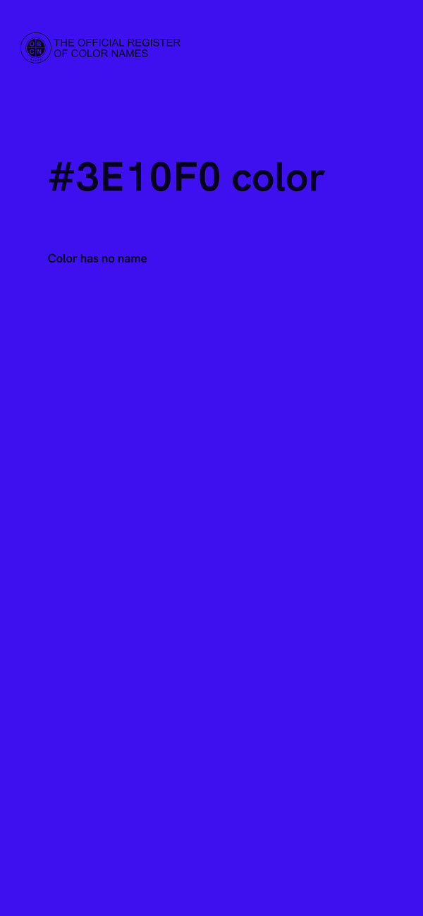 #3E10F0 color image