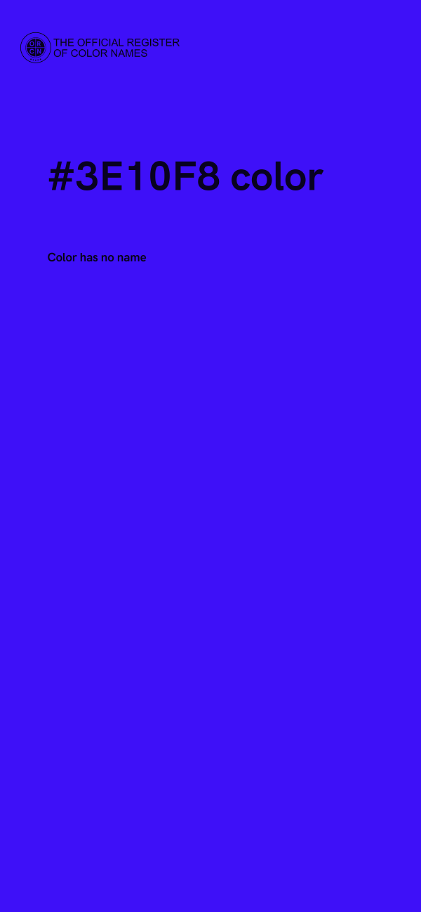 #3E10F8 color image