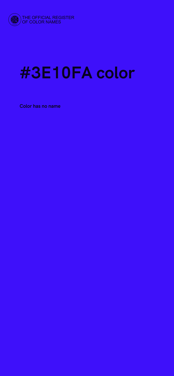 #3E10FA color image