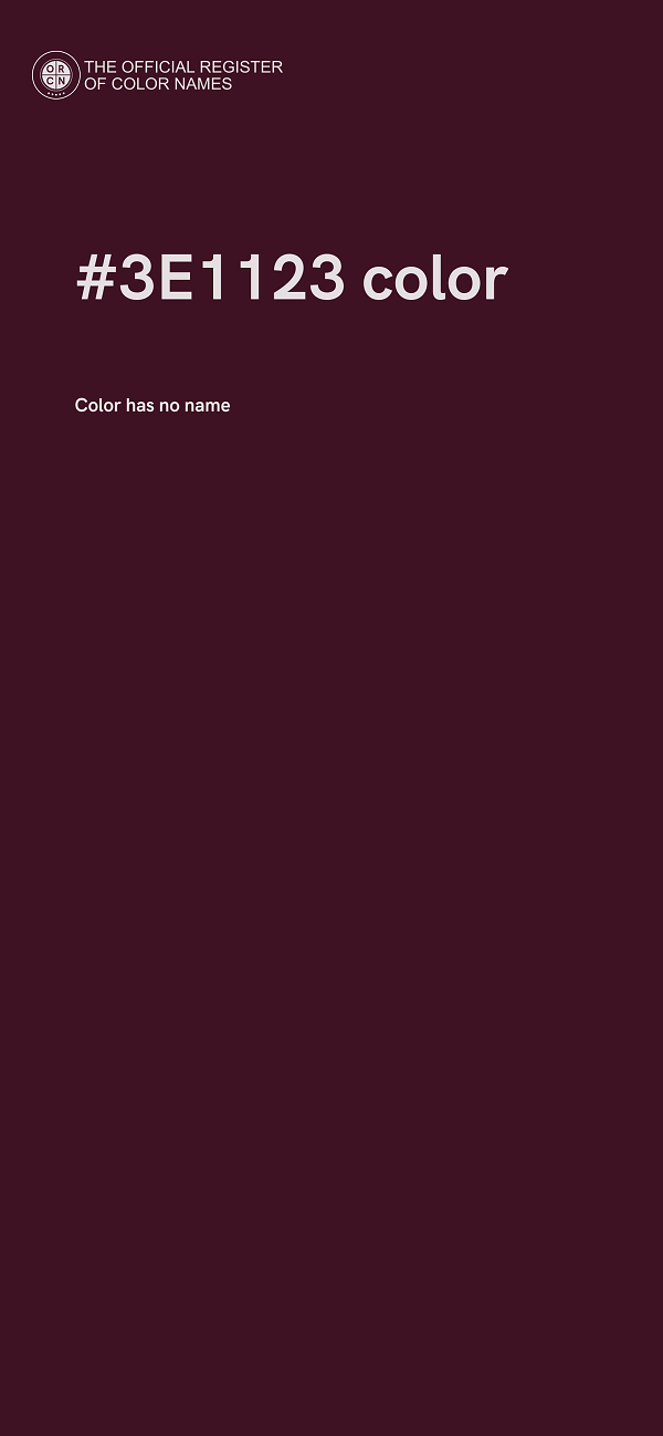 #3E1123 color image