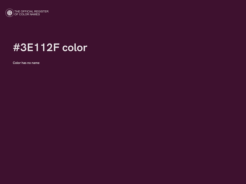 #3E112F color image