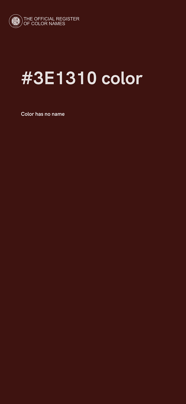 #3E1310 color image