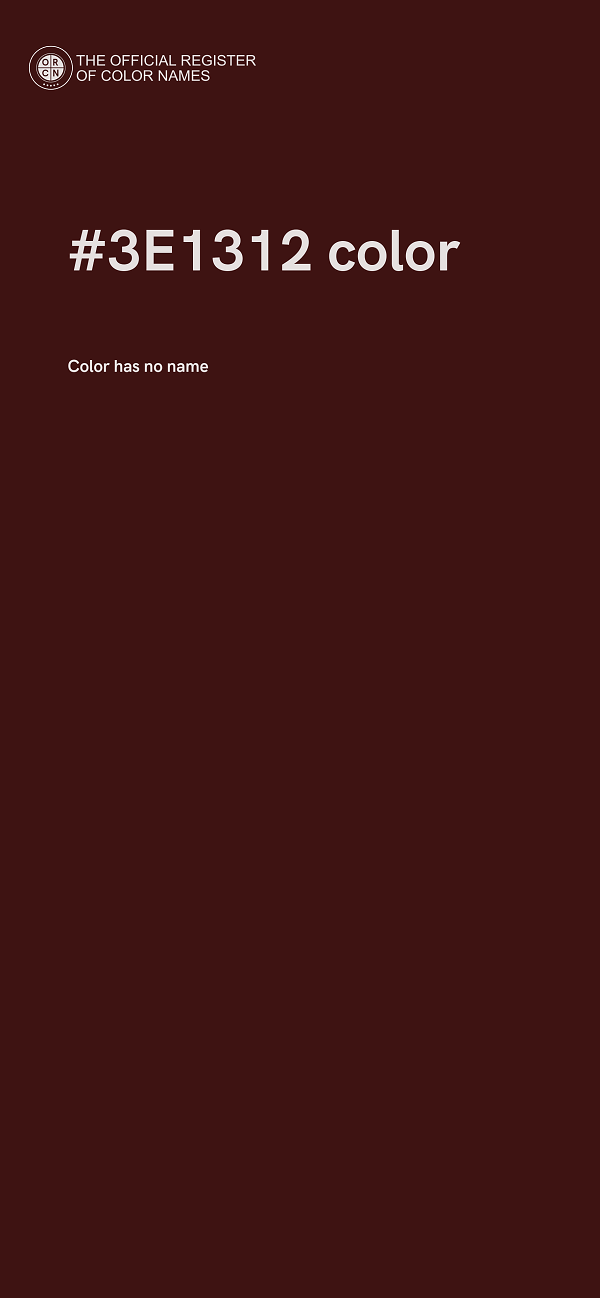 #3E1312 color image