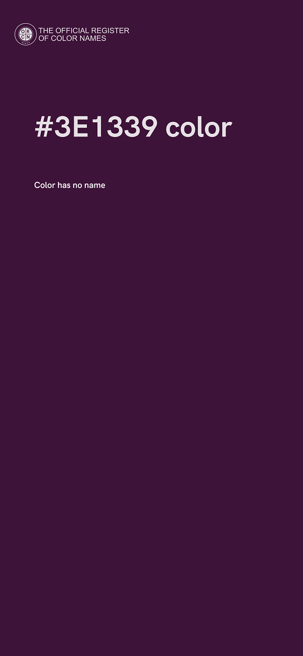 #3E1339 color image