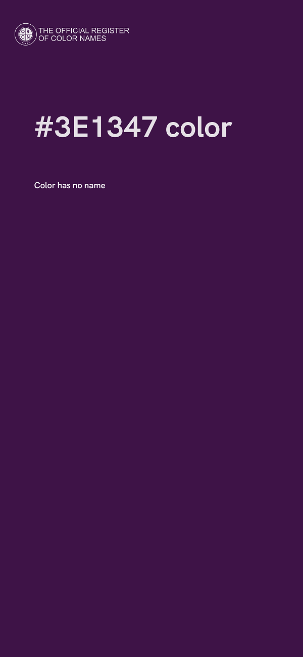#3E1347 color image