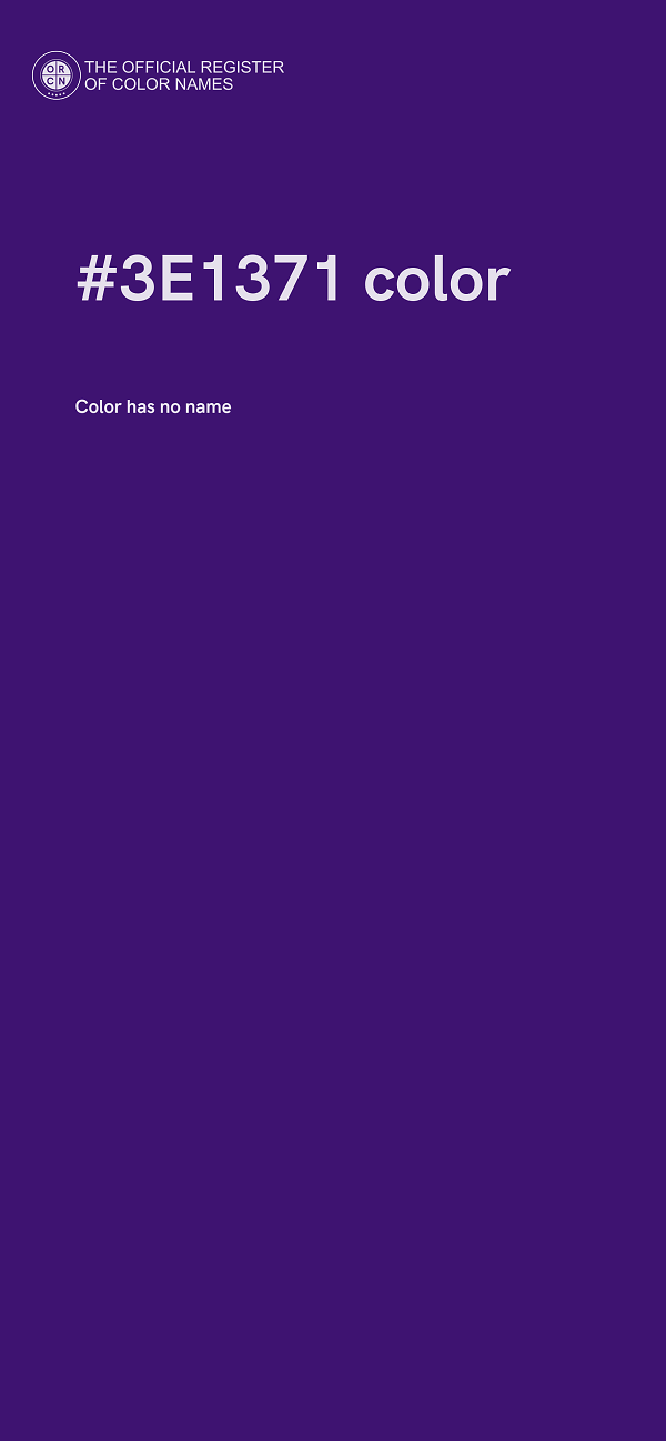 #3E1371 color image