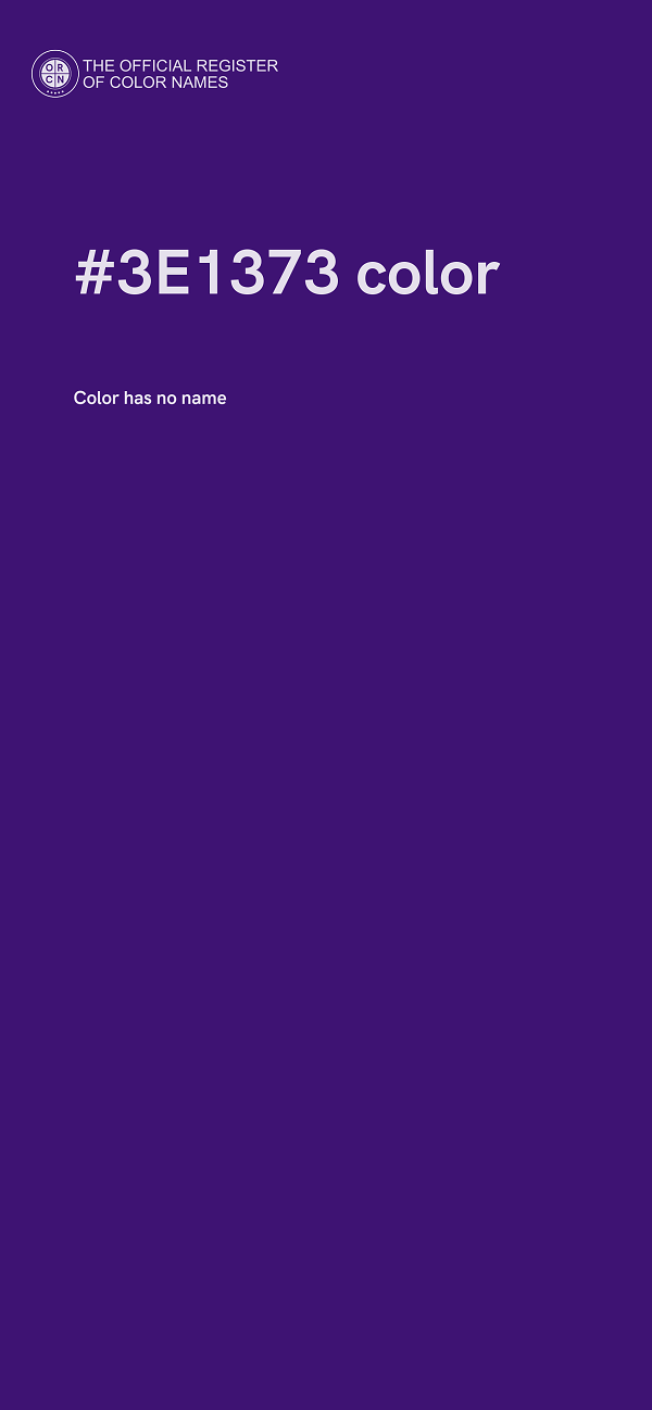 #3E1373 color image
