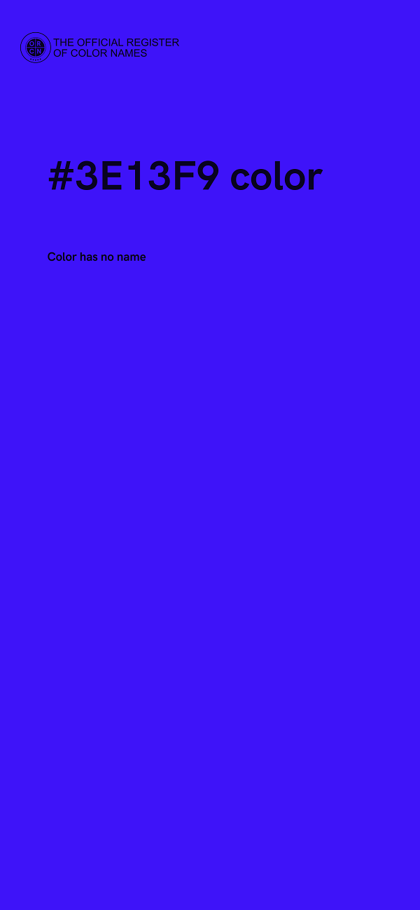 #3E13F9 color image