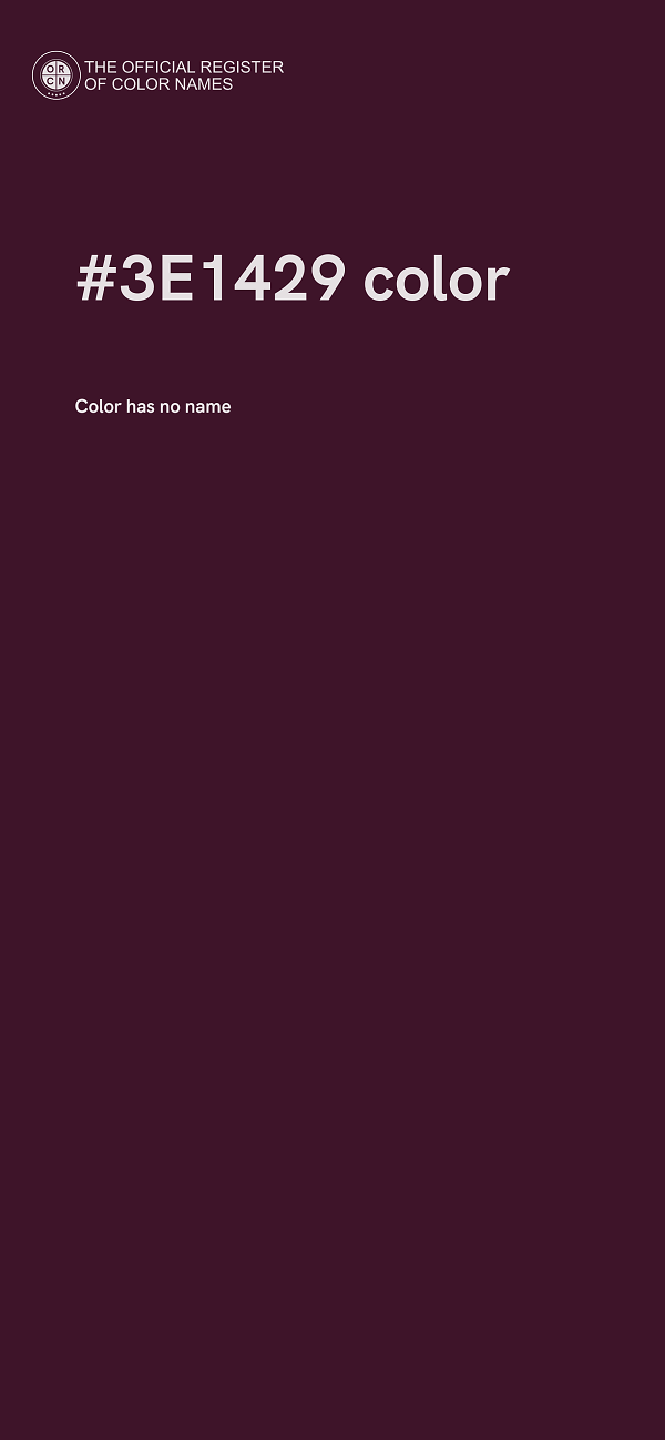 #3E1429 color image