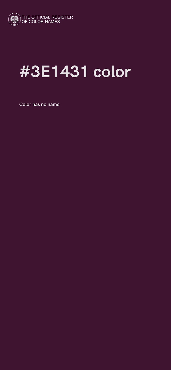 #3E1431 color image