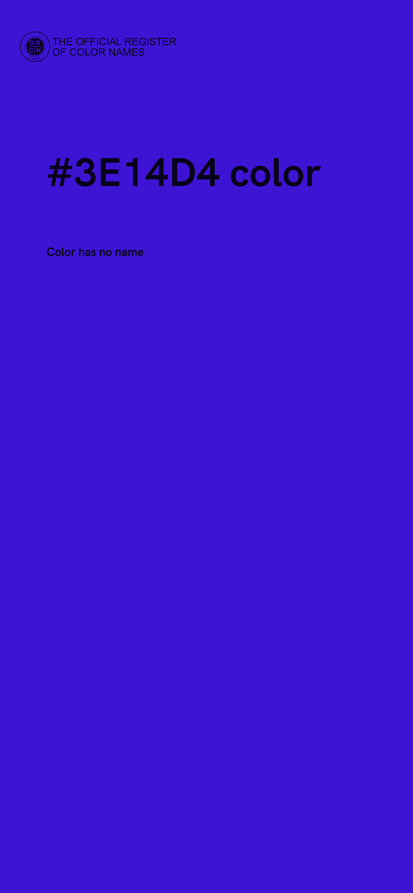 #3E14D4 color image