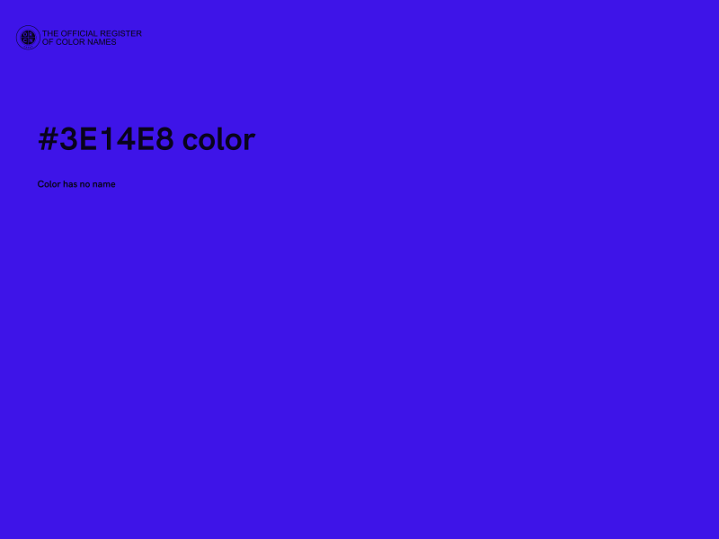 #3E14E8 color image