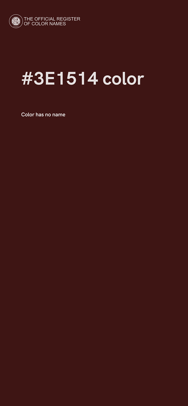 #3E1514 color image