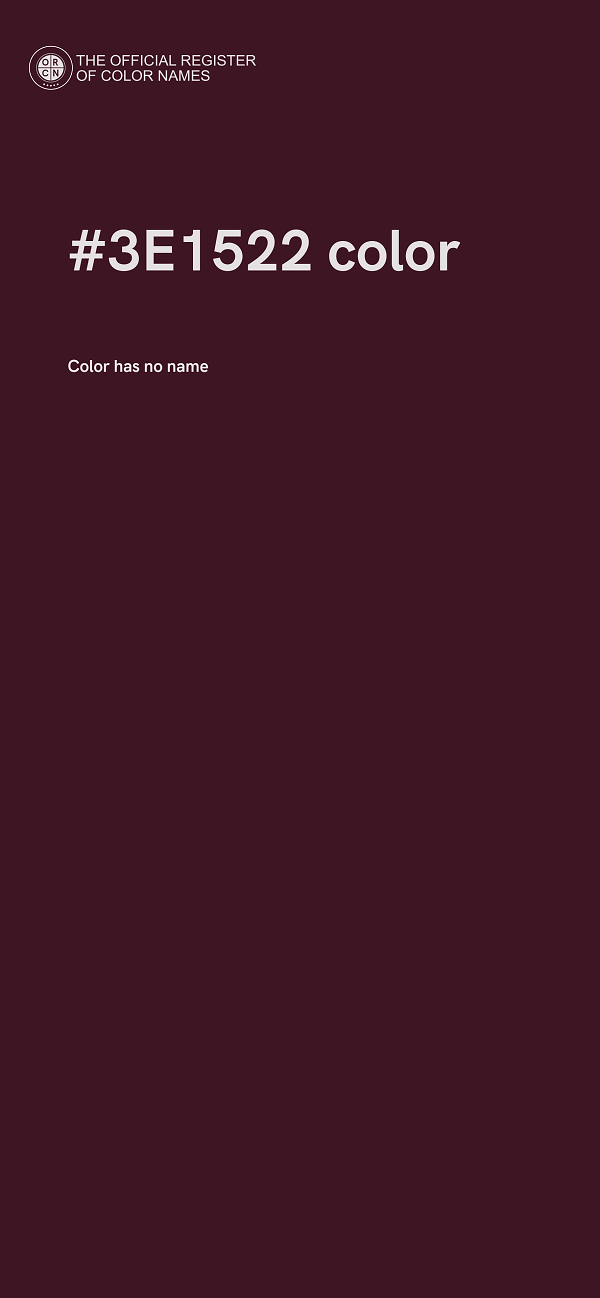 #3E1522 color image