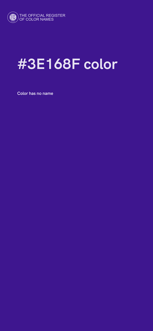 #3E168F color image