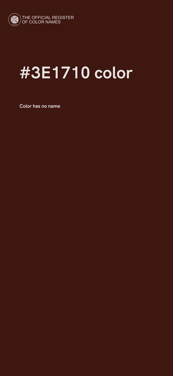 #3E1710 color image