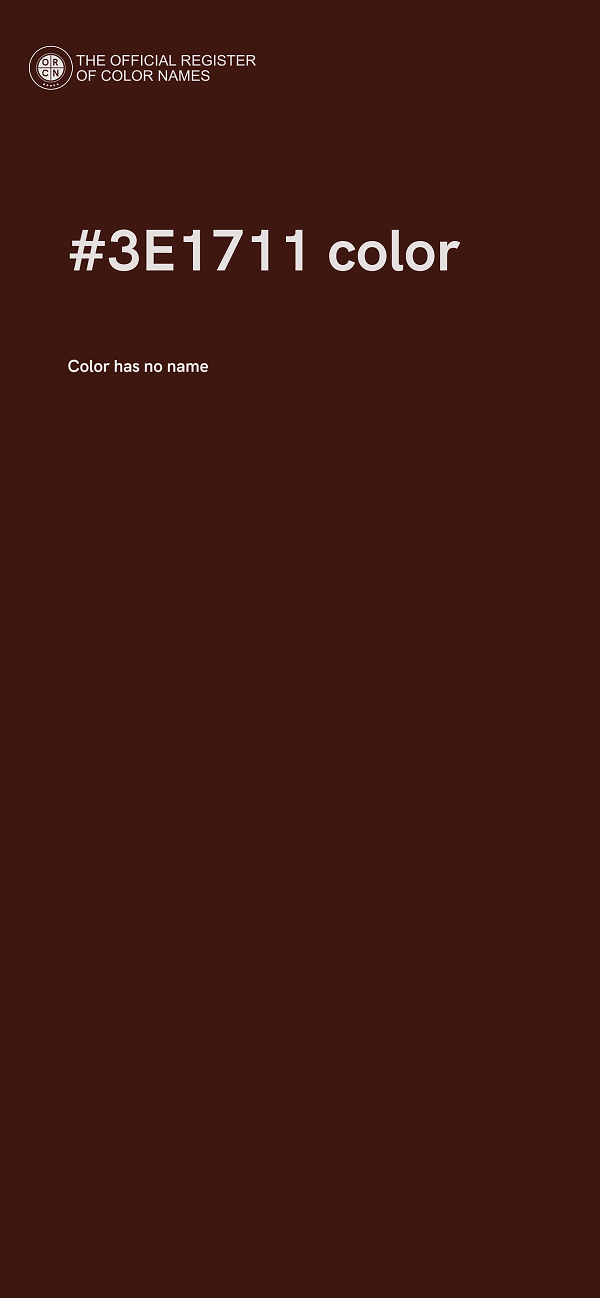 #3E1711 color image