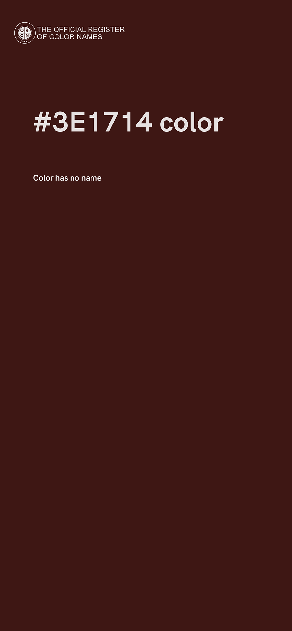#3E1714 color image