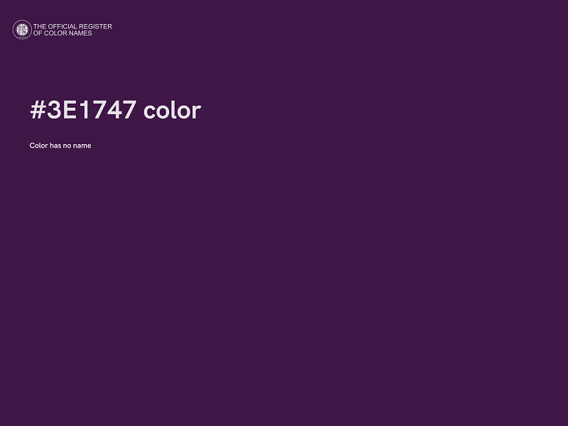 #3E1747 color image