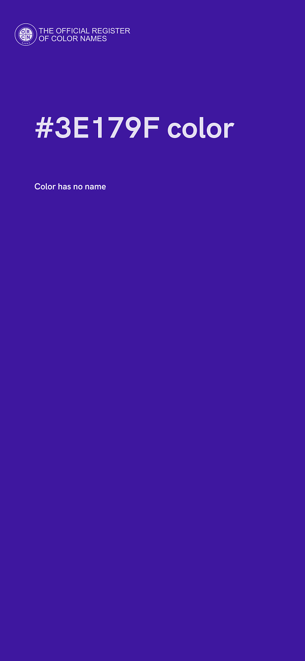 #3E179F color image