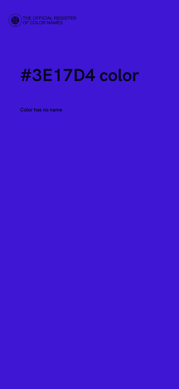 #3E17D4 color image