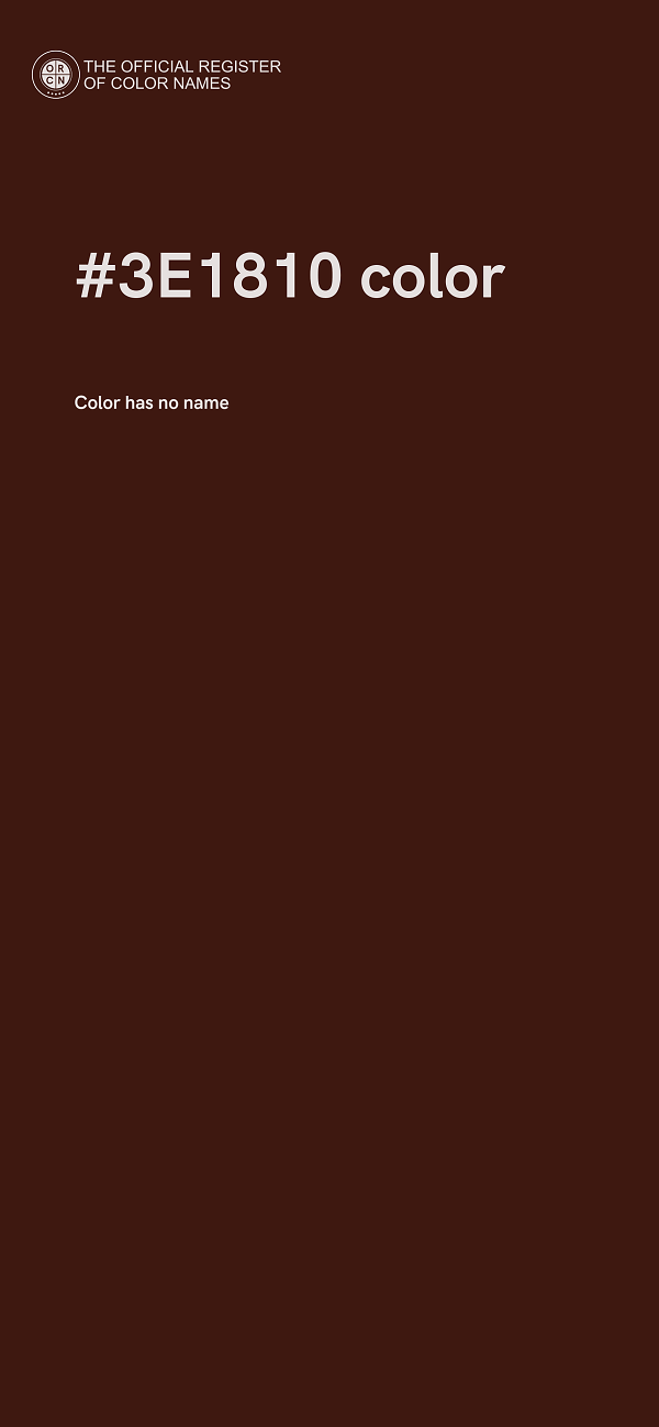 #3E1810 color image