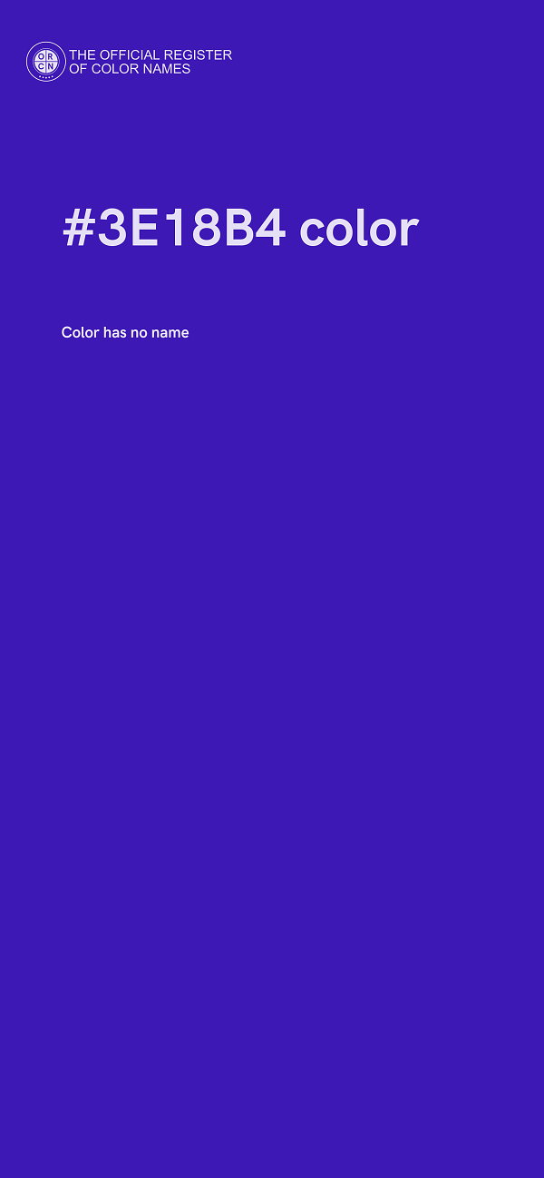 #3E18B4 color image