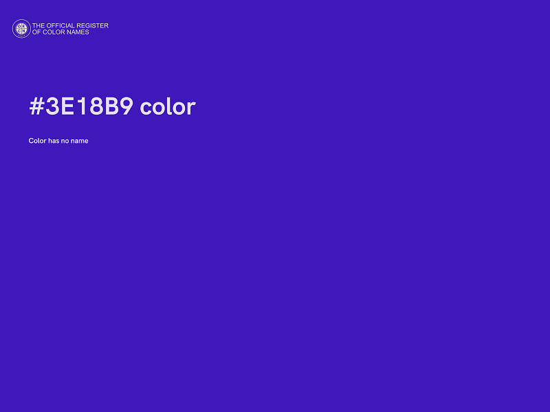 #3E18B9 color image