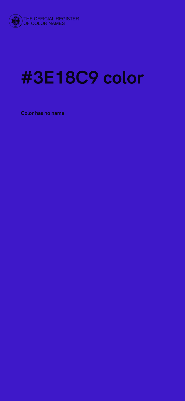 #3E18C9 color image