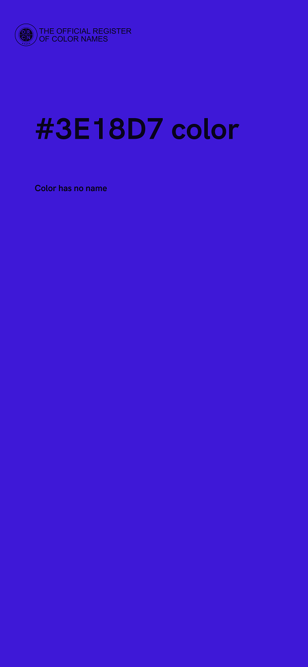 #3E18D7 color image