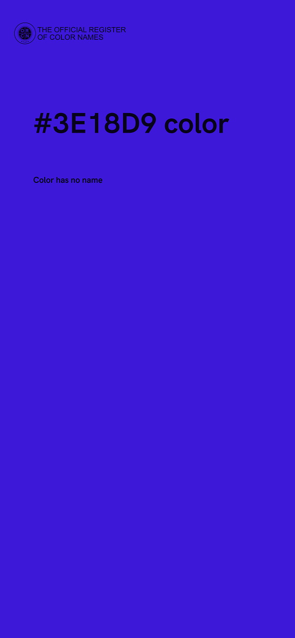 #3E18D9 color image