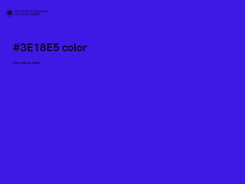 #3E18E5 color image
