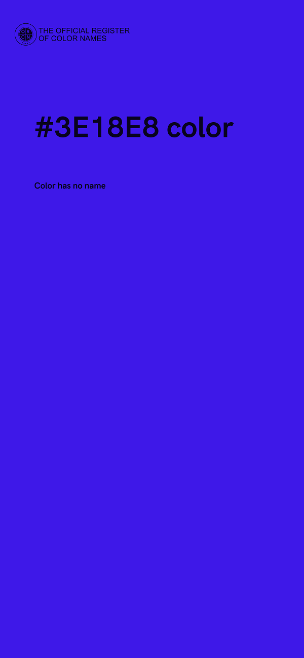 #3E18E8 color image
