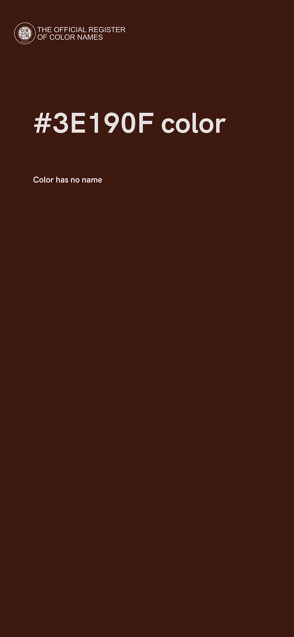 #3E190F color image